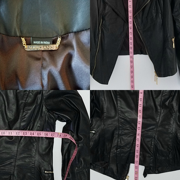 Guess Marciano Leather Jacket Size M Women's Moto - Picture 5 of 8